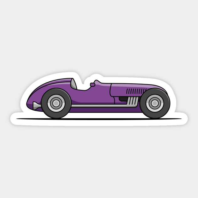 Classic Racing Car - Purple Sticker by JingleSnitch